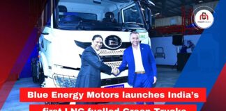 blue energy motors launches india’s first lng fuelled green trucks